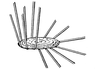 basket, spokes turning to the side
